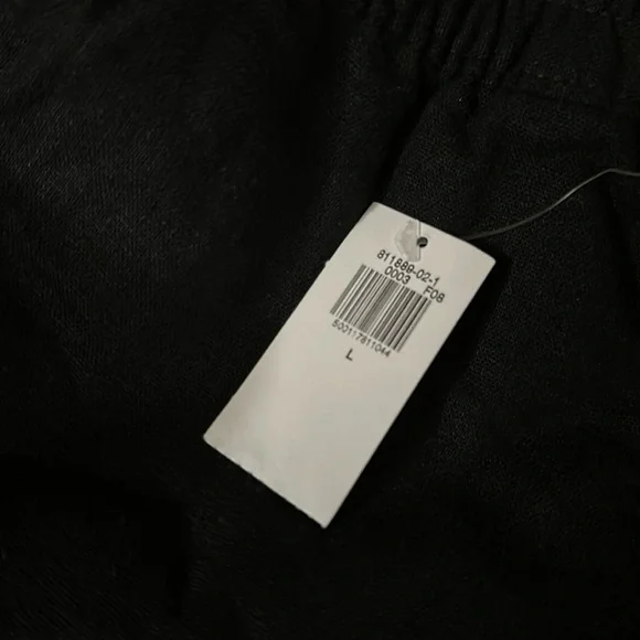 NWT! Old Navy Women’s Black High-Waisted Linen-Blend Straight Pants 🛝 - Picture 5 of 7